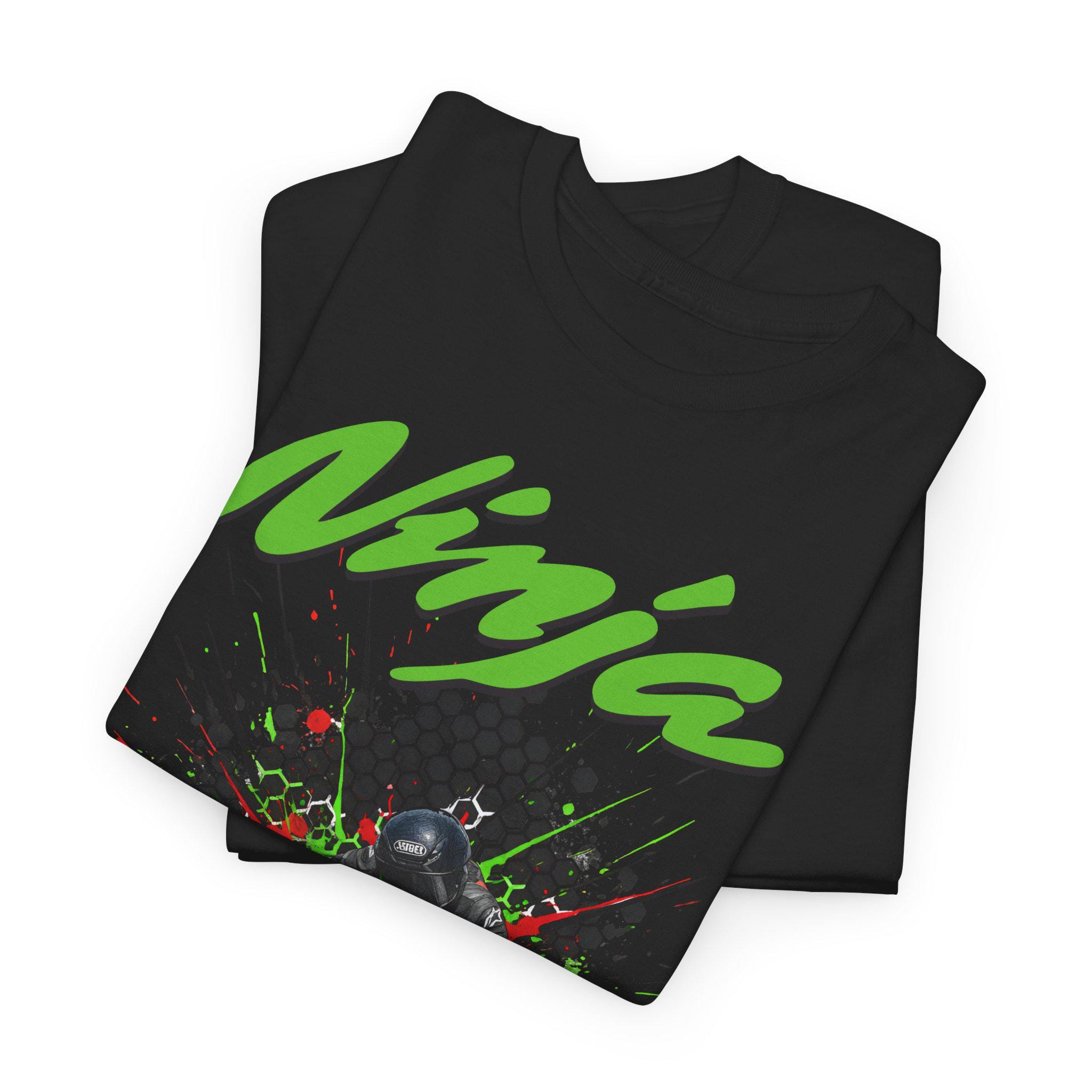 Ninja T Shirt, Team Green Biker Gift, for Men, Japanese Sportbike