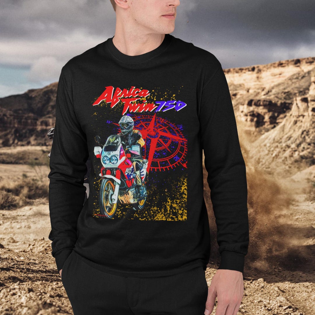 Africa Twin 750 Long Sleeve T Shirt XRV750 Dakar Legend Motorcycle