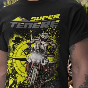 Super Tenere 1200 T Shirt Adventure Touring Motorcycle Gift for Riders Dual Sport Yamaha XT1200Z Biker Tee for Men
