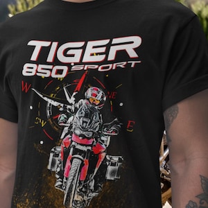 Triumph Tiger 850 Sport T Shirt Adventure Touring Motorcycle Gift for Triumph Fans Midweight Road Bike Shirt for Bikers and Riders