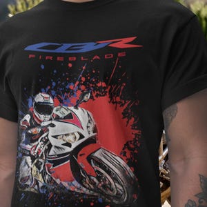 Honda CBR1000RR Fireblade T Shirt for Motorcycle Riders 2010 for Honda Fans Biker Unisex Tee Racing Moto Street Style Shirt