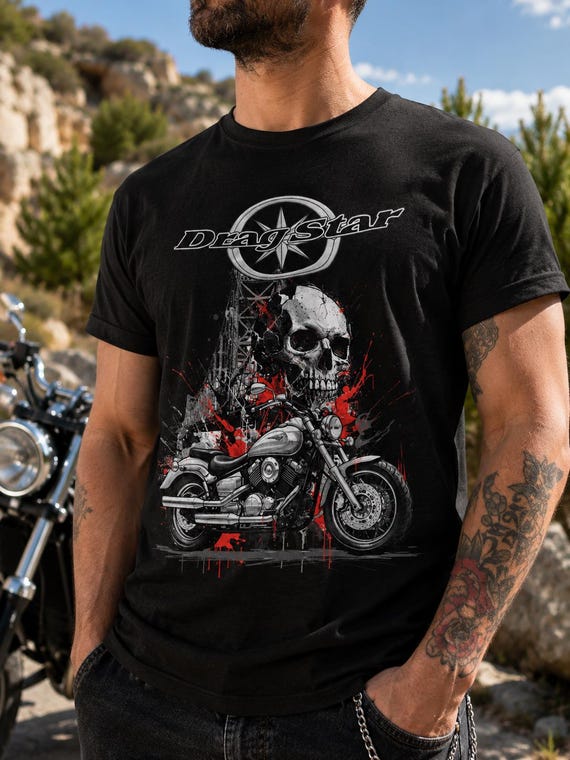 ドラッグスター V-スター Tシャツ、XVS650 クラシック Vツイン