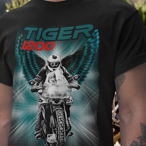 Triumph Tiger 1200 T Shirt Adventure Motorcycle Tee Triple Engine Explorer Rider Graphic Top For Triumph Fans Rally GT Apparel Gift