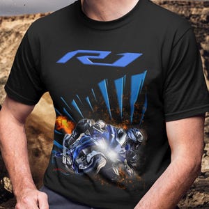 Yamaha R1 T Shirt The Perfect Biker Gift For Superbike Rider Fan Top For Yamaha Owners Husband Present Apparel Moto Lover