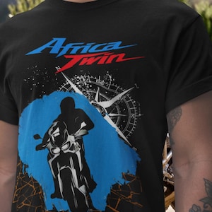 Honda Africa Twin CRF1000L T Shirt Adventure Motorcycle Tee for Riders Dual Sport Bike Shirt for Honda Fans Touring Moto Gift for Bikers