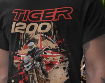 Camiseta Tiger 1200, regalo perfecto para motociclistas aventureros, para hombre, para aficionados a las motos, ropa T-Plane Triple Rider