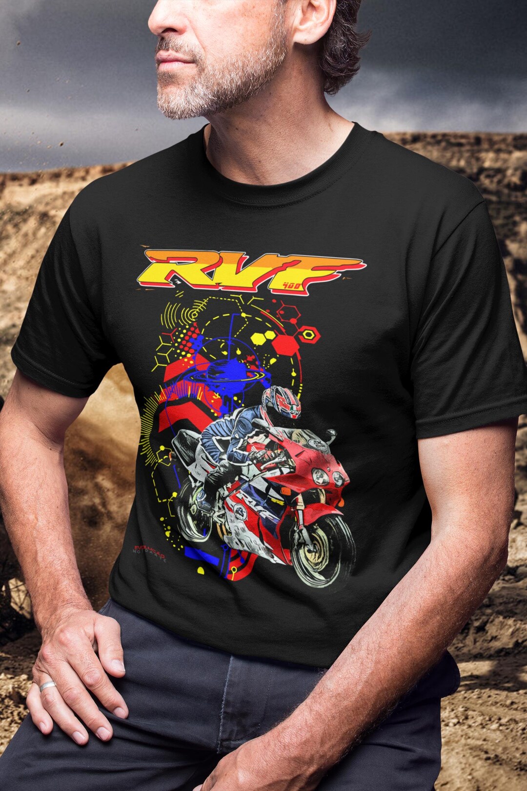 RVF400 T Shirt the Baby RC45 Motorcycle Tee NC35 V4 Rider Graphic