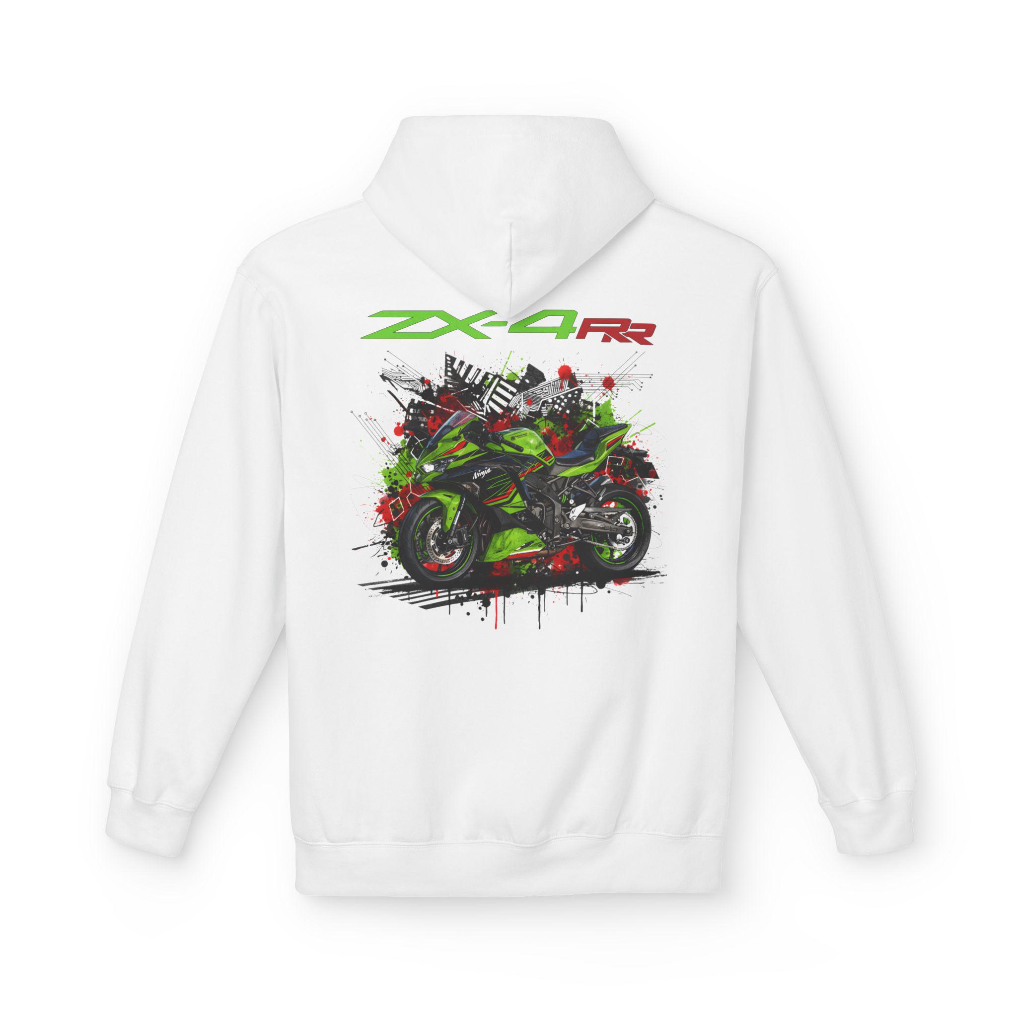Ninja ZX4RR Hoodie, ZX 4 Screamer Gift, 400cc Inline Four Pullover