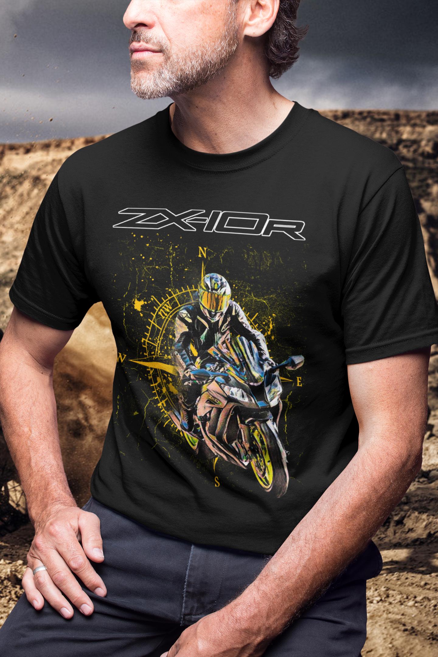 Ninja ZX-10R Tシャツ 6度のスーパーバイクチャンピオン モーター