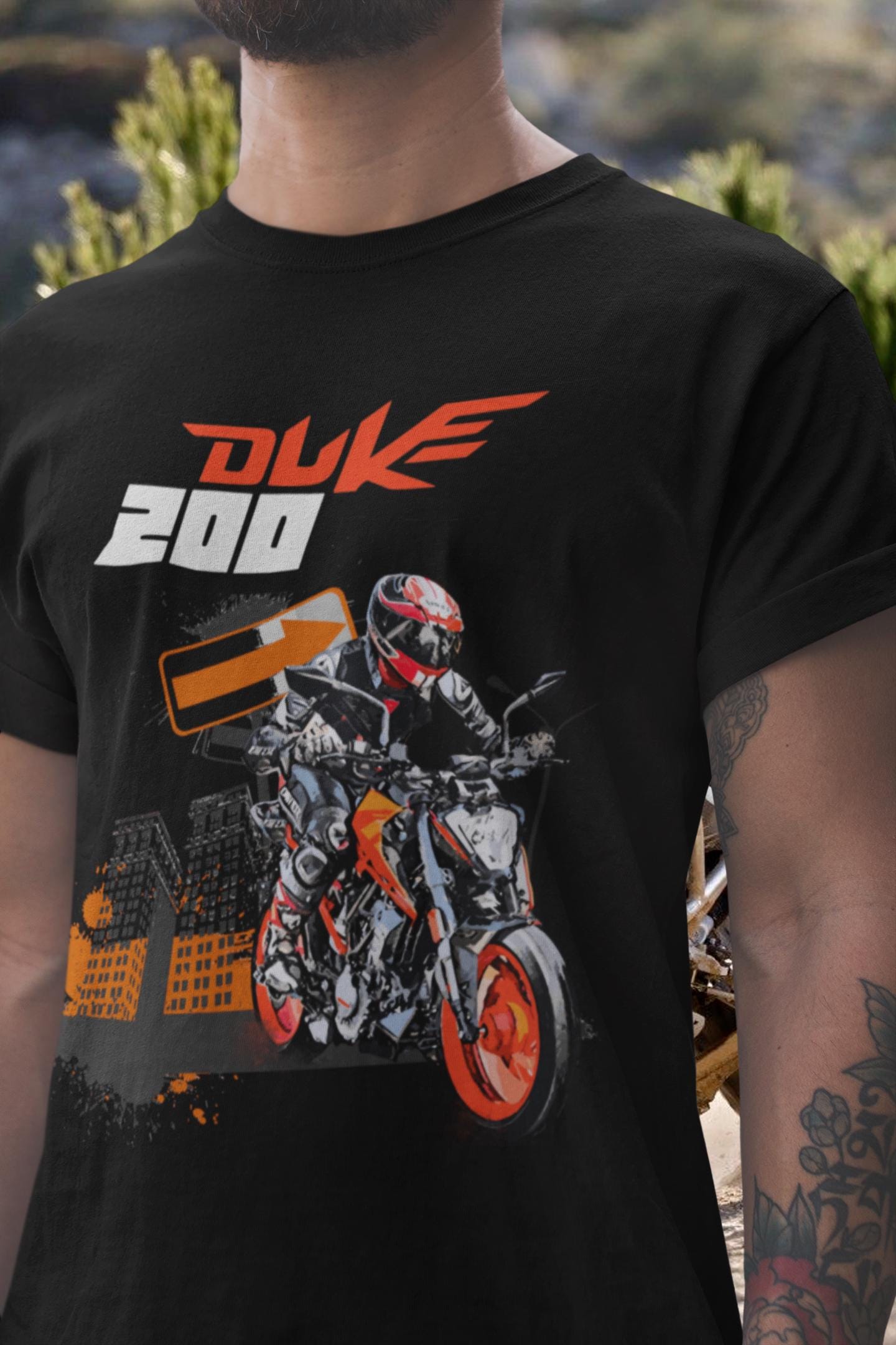 Duke 200 Tシャツ アーバンプレシジョン ネイキッドバイク モーター 