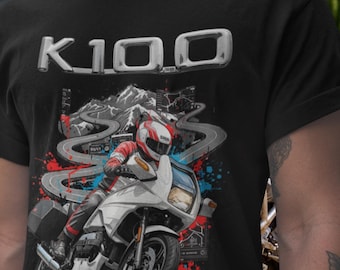 Vintage-Biker-Geschenk, K100-T-Shirt, Flying Brick-T-Shirt aus den 80ern, Motorrad-Fan-Top, Klassische deutsche Ingenieursbekleidung