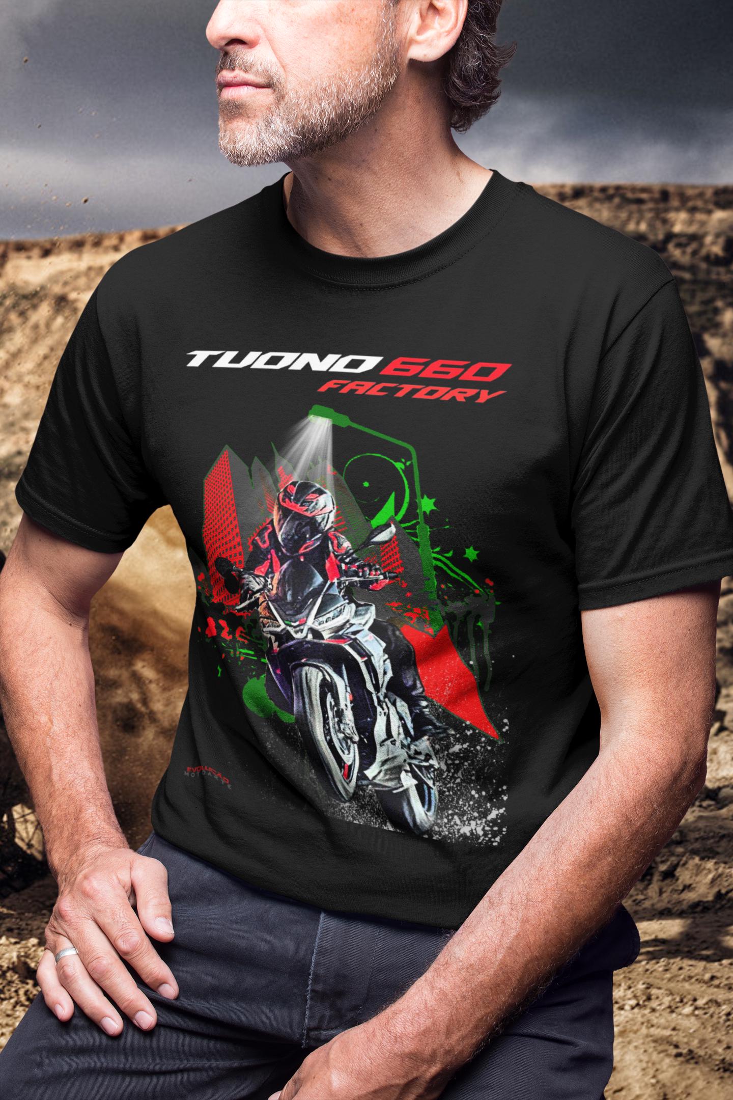 Tuono 660 Factory T-shirt, APRC Super Twin Track Naked Motorcycle