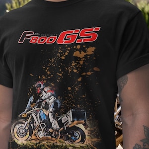 T Shirt inspired BMW F 800 GS Adventure Motorcycle T Shirt Sport Off Road Rider Tee Dakar Trail Touring Gift for Enduro GS Enthusiasts