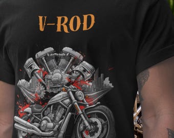 Camiseta HD V-Rod, camiseta de motociclista Power Cruiser para fanáticos de las motos, ropa de regalo de motor Revolution, Moto Davidson
