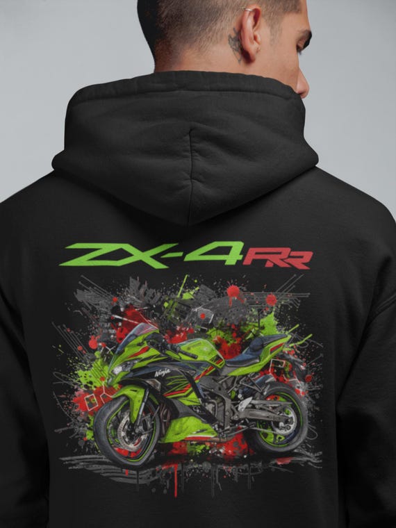 Ninja ZX4RR Hoodie, ZX 4 Screamer Gift, 400cc Inline Four Pullover