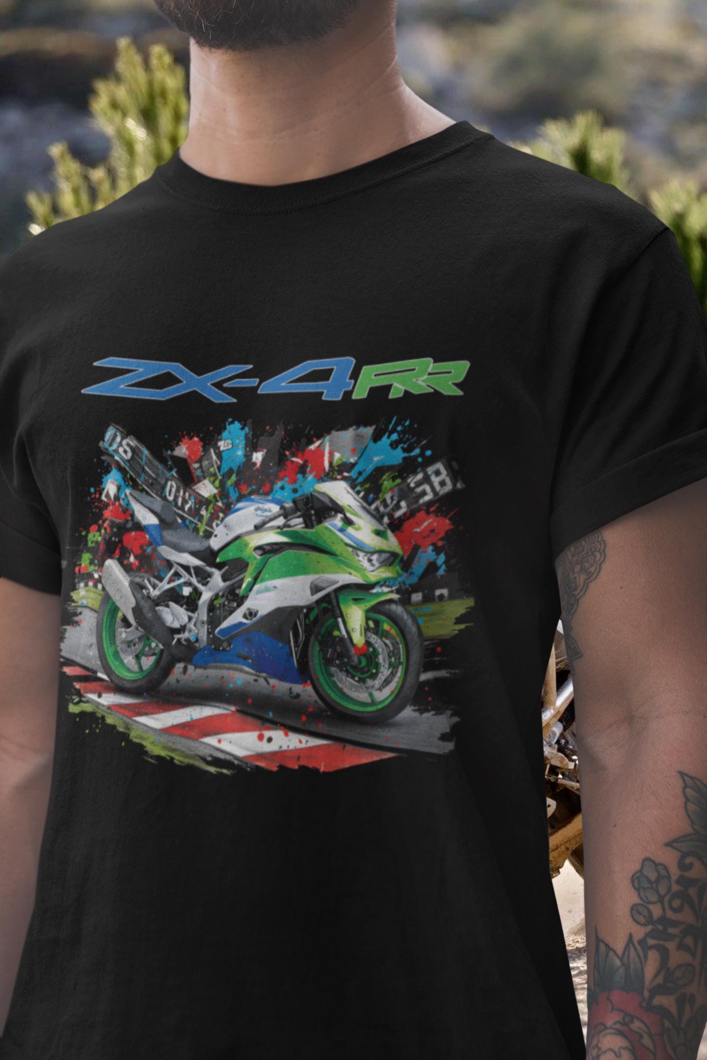 Ninja ZX4RR 40周年記念Tシャツ、ZXR750トリビュートTシャツ、レトロ