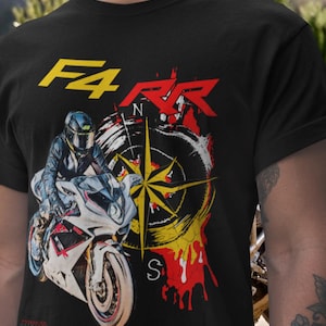 MV Agusta F4 RR T Shirt Ultimate Superbike Motorcycle Tee Corsa Corta V4 Rider Graphic Top For MV Agusta Fans Racing Gift
