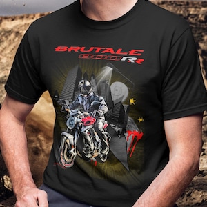 MV Agusta Brutale 800 RR T Shirt The Triple Beast Motorcycle Tee Streetfighter Rider Graphic Top For MV Agusta Fans Racing Gift