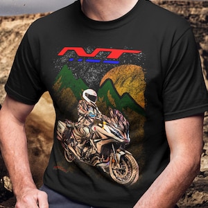 Honda NT1100 T Shirt The Road Adventure Motorcycle Tee For Biker Fans Tourer Rider Top Practical Travel Gift Apparel Moto NT 1100