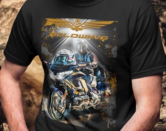 Camiseta Gold Wing, regalo perfecto para motociclistas de gira, esposos, padres, fanáticos de las motocicletas, regalo de viaje para propietarios.
