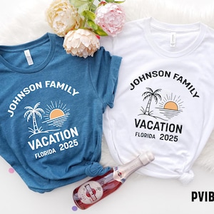 Custom Family Vacation Shirt Destin Florida Beach Trip Matching Summer Tee Personalized Sunset T Shirt 2025 Travel Shirt