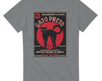 Gato Preto T シャツ — ヴィンテージのブラジルのカシャッサ文化へのトリビュート