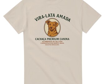 VIRA-LATA AMADA — Cachaça プレミアム カニーナ T シャツ