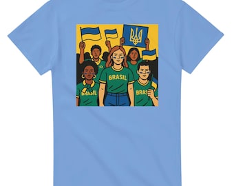ウクライナ支援のためのブラジルの街頭抗議Tシャツ