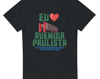 Eu amo Avenida Paulista – サンパウロ モダニスト T シャツ | MASP アーキテクチャ T シャツ