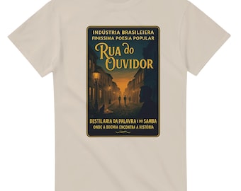 Rua do Ouvidor – ヴィンテージスタイルのリオデジャネイロ T シャツ