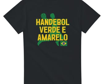 Maillot de handball Brésil - T-shirt de sport vert et jaune