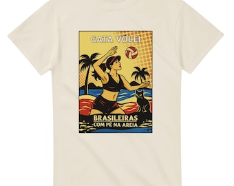 Gata Vôlei – Brazilian Beach Volleyball Graphic Tee