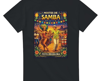 Noites de Samba – Coração do Brasil | Brazilian Carnival Music T-Shirt (Gildan 5000)