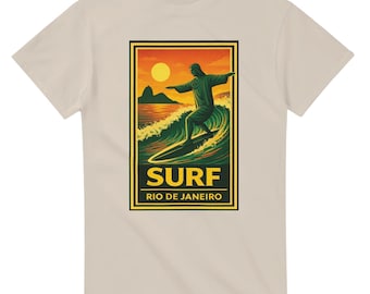 キリスト像サーフTシャツ – リオデジャネイロ ヴィンテージポスター