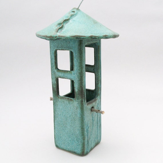 Bird Feeder Porcelain Bird Feeder Pottery Bird Feeder Garden Etsy