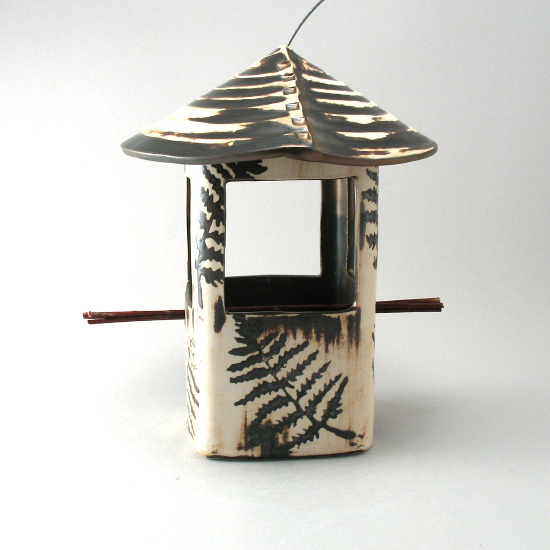 Stoneware Bird Feederhandmade Pottery Bird Feederceramic Bird Feeder