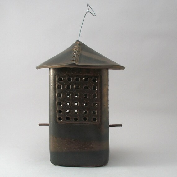 Bird Feeder Hand Built Pottery Ceramic Bird Etsy
