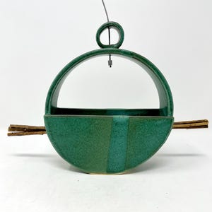 Ceramic Bird Feeder, Pottery Bird Feeder, Rustic Garden Pottery, Ready to Ship