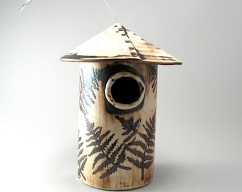 Bird House-Handmade Bird House-Ceramic Bird House-Pottery Bird House-Handmade Garden Art