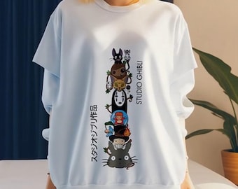 Camiseta vintage de Studio Ghibli, sudadera, sudadera con capucha, camiseta de Studio Ghibli, camiseta de personaje de Studio Ghibli, camiseta de regalo de Studio Ghibli