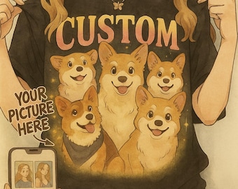 Ghibli shirt Portret van een huisdier of gezin, Studio Ghibli T-shirt, Spirited Away, My Neighbor Totoro, Howl's Moving Castle, Hayao Miyazaki