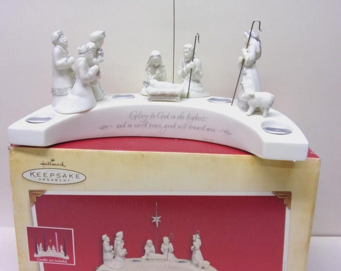 Hallmark Oh Come Emmanuel Four Candle Holder 2004 - Etsy