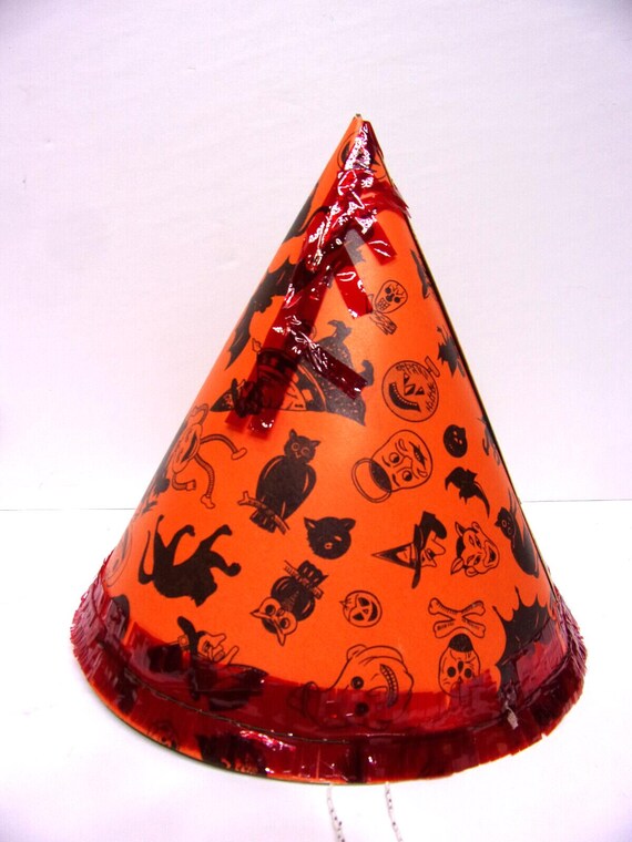 1950s Childs Halloween Party Paper Hat