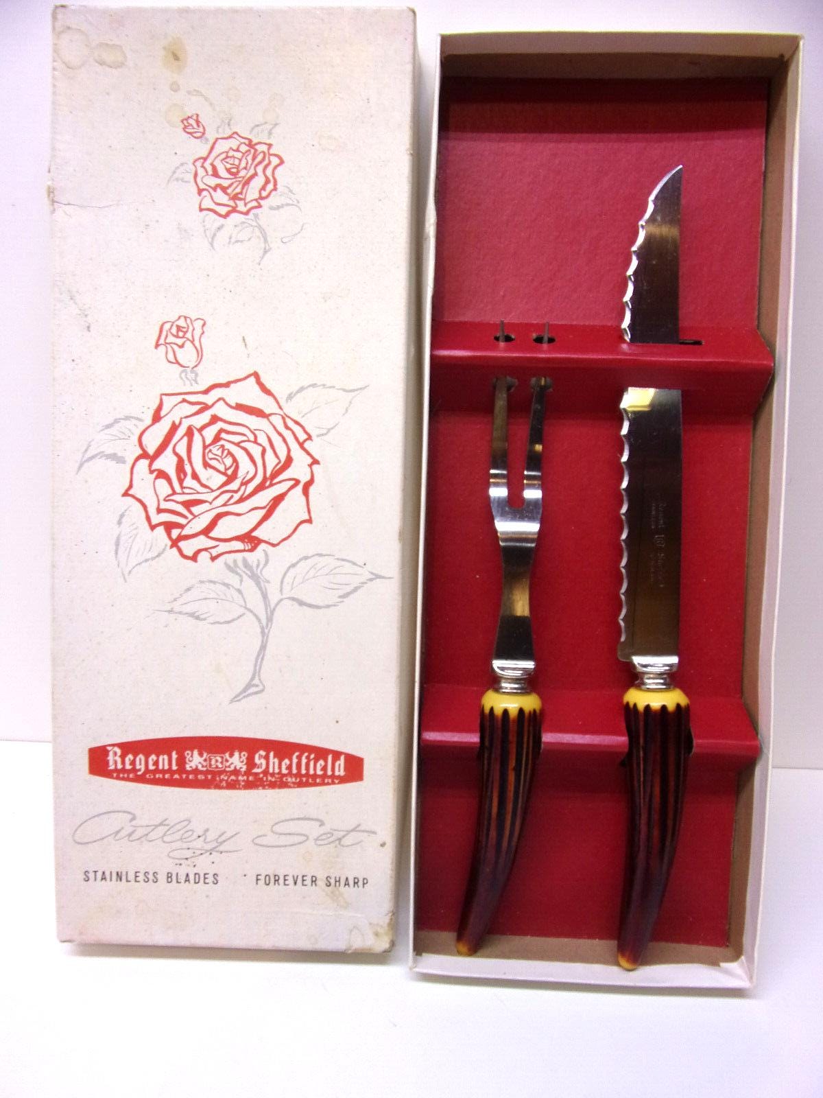 Vintage Cutlery Set With Box - Etsy