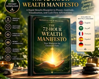 72-Hour Abundance Ritual PDF | Spiritual Prayer, Money Affirmations & Visualization Guide