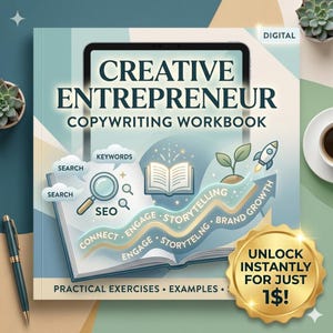 Creative Entrepreneur Copywriting Workbook | SEO Strategy & Storytelling Exercises | Digital Download for Small Business Growth