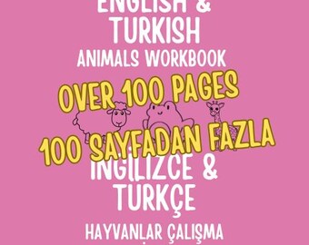 Zweisprachiges Deutsch-Türkisch Tiere Arbeitsbuch: Lernaktivitäten für Kinder (PDF Download)