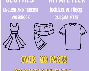 Deutsch Türkisch Zweisprachiges Kleidungs-Arbeitsbuch: Kinder-Lernaktivitäten (PDF-Download)