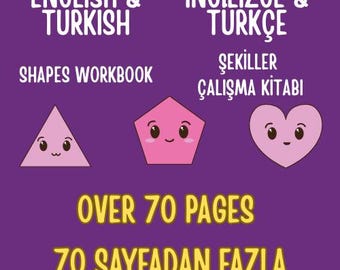 Zweisprachiges Formen Arbeitsbuch: Englisch Türkisch Kinder lernen (PDF Download)