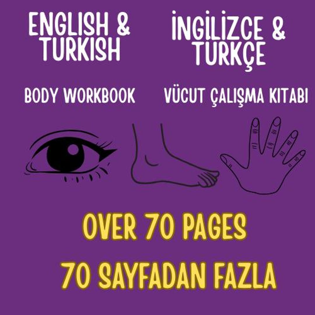 English-turkish Bilingual Body Parts Workbook: Kids Learning Activities ...